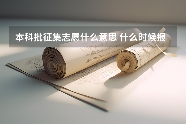 本科批征集志愿什么意思 什么时候报志愿