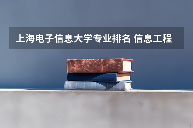 上海电子信息大学专业排名 信息工程大学排名