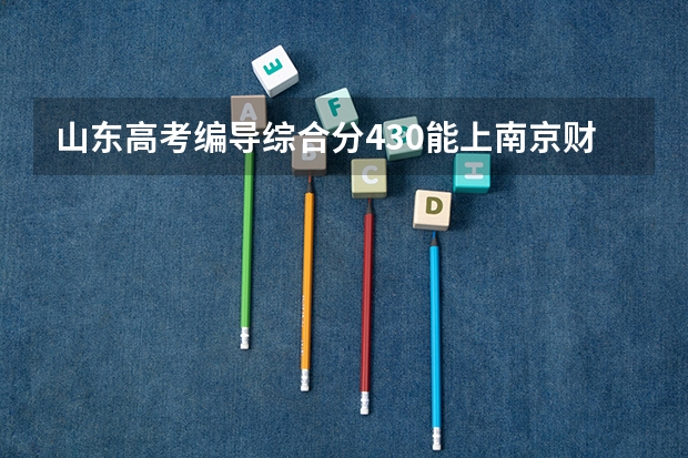 山东高考编导综合分430能上南京财经大学红山学院大学（2024年编导艺考生新政策）