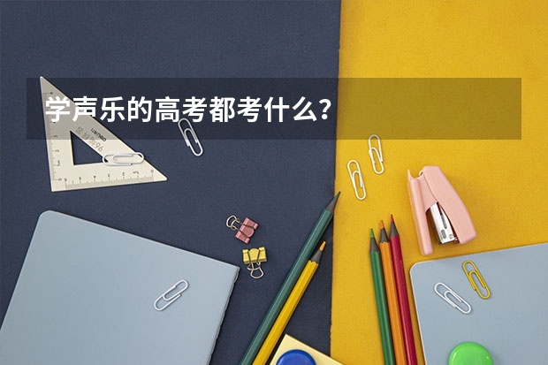 学声乐的高考都考什么？