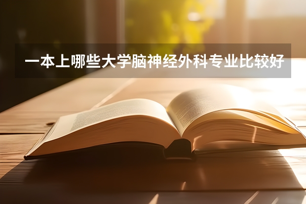 一本上哪些大学脑神经外科专业比较好?