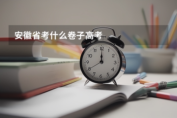 安徽省考什么卷子高考