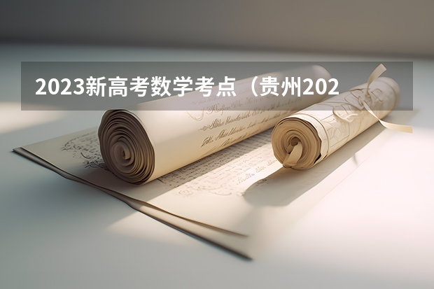 2023新高考数学考点（贵州2024年高考会用哪种卷子？）