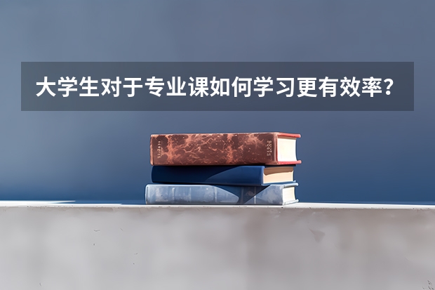 大学生对于专业课如何学习更有效率？