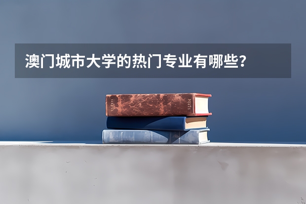 澳门城市大学的热门专业有哪些？