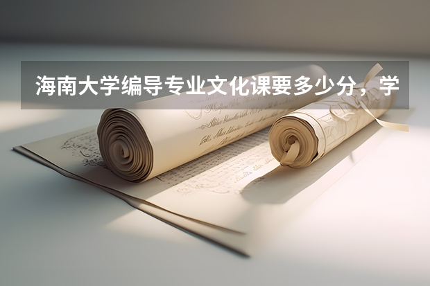 海南大学编导专业文化课要多少分，学费多少？