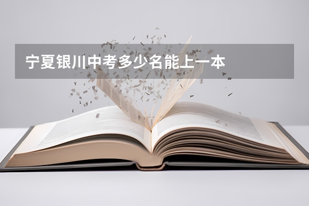 宁夏银川中考多少名能上一本