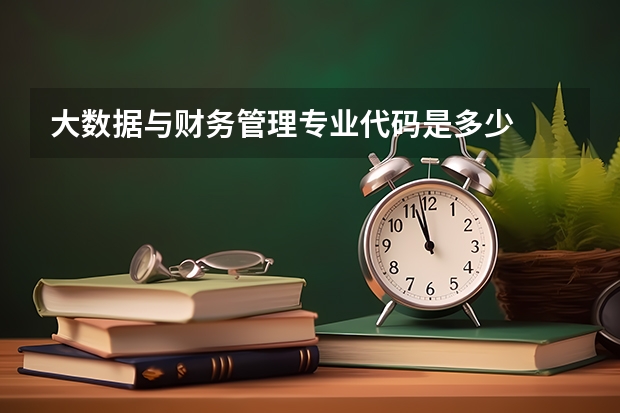 大数据与财务管理专业代码是多少