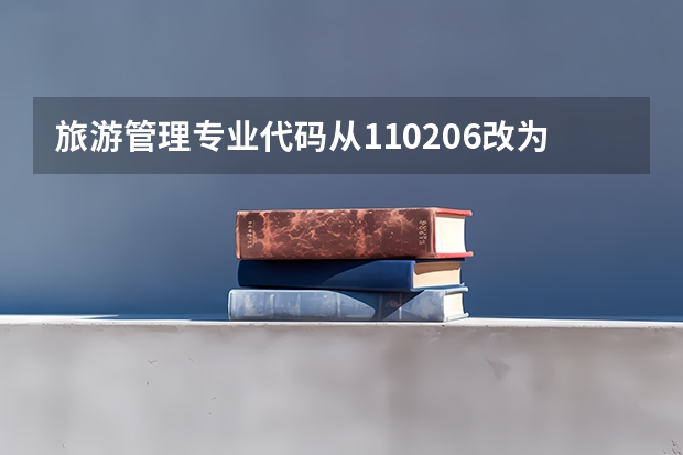 旅游管理专业代码从110206改为120901 旅游管理与服务教育是本科还是专科专业