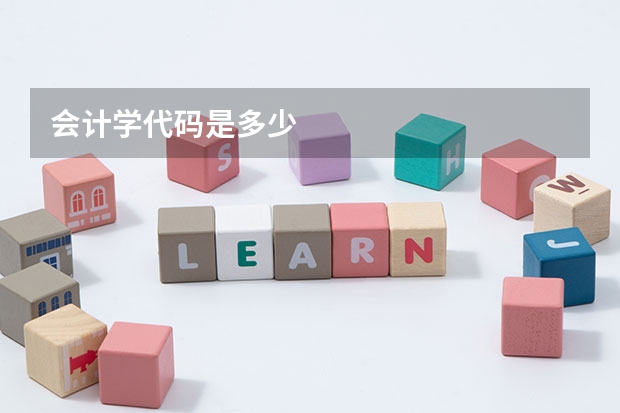 会计学代码是多少