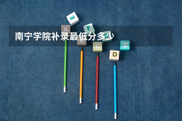 南宁学院补录最低分多少