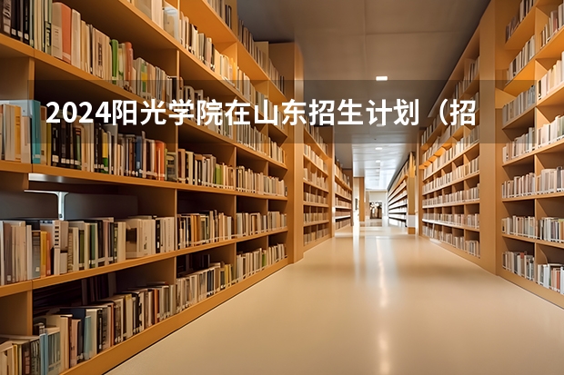 2024阳光学院在山东招生计划（招多少人）
