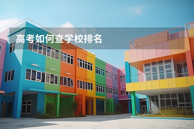 高考如何查学校排名