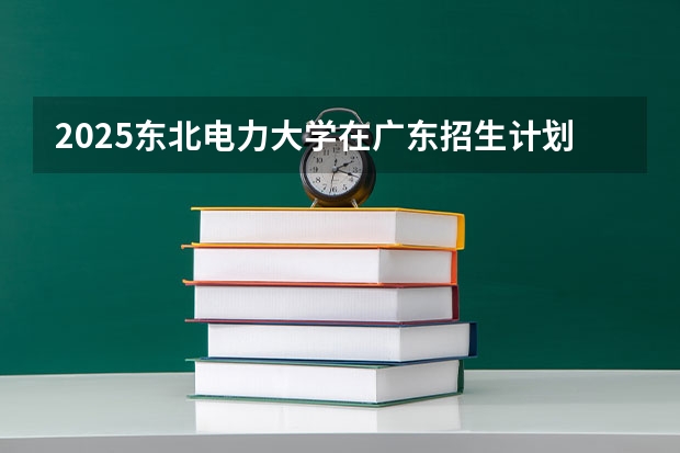 2025东北电力大学在广东招生计划（招多少人）