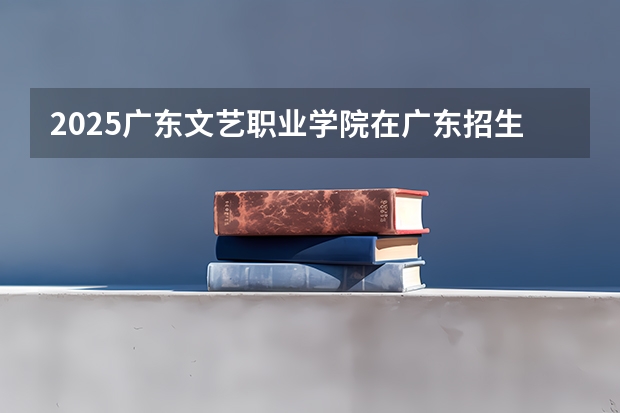 2025广东文艺职业学院在广东招生计划（招多少人）