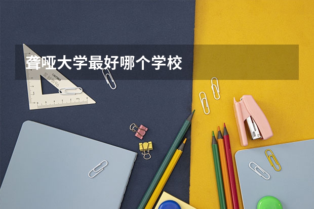 聋哑大学最好哪个学校