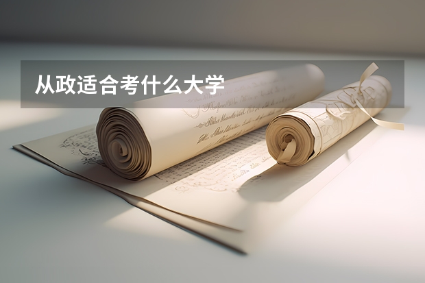 从政适合考什么大学