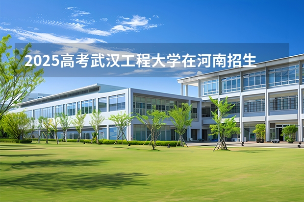 2025高考武汉工程大学在河南招生计划介绍