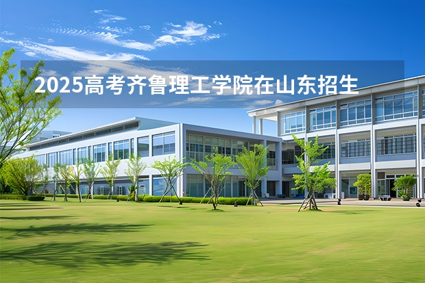 2025高考齐鲁理工学院在山东招生计划介绍