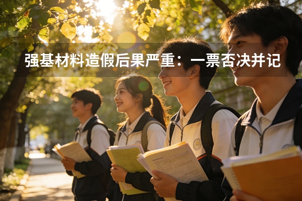 强基材料造假后果严重：一票否决并记入诚信档案