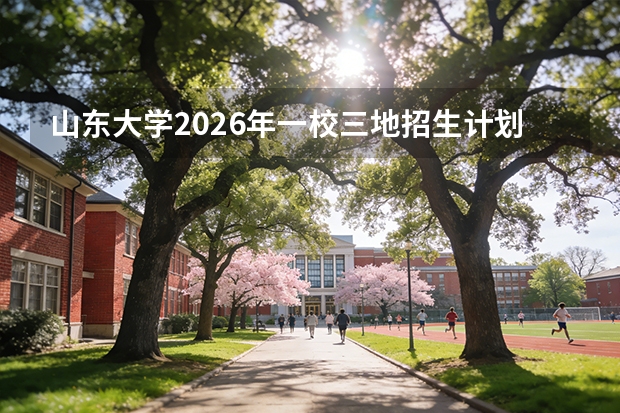山东大学2026年一校三地招生计划（扩招200人）
